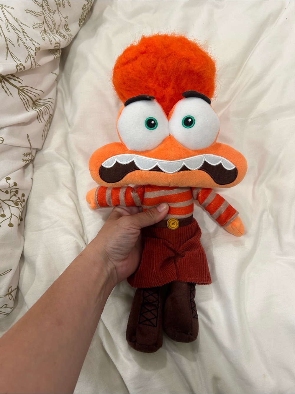 Disney Pixar Inside Out 2 Anxiety Plush Doll Orange Hair Stuffed Character Toy